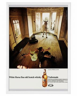 White Horse Whisky 1974 quadro vintage originale 