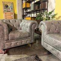 Dialma Brown Divano + Poltrona Chesterfield