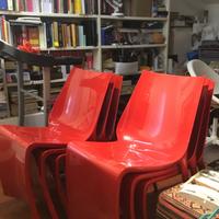 Numeri 6 sedie Pedrali Smart600 Rosse