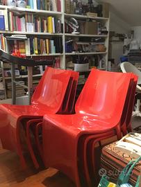 Numeri 6 sedie Pedrali Smart600 Rosse