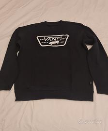 felpa uomo nera e bianca TG M Vans