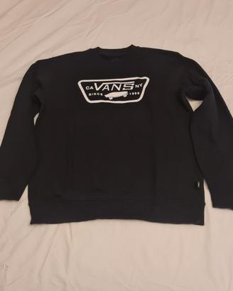 felpa uomo nera e bianca TG M Vans