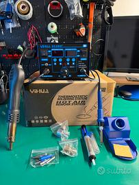 Stazione saldante. Aria calda + stilo e accessori