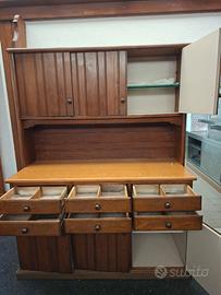 Credenza dispensa da cucina in legno stile rustico