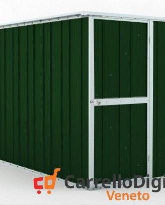 deposito attrezzi giardino 175x307 verde scuro