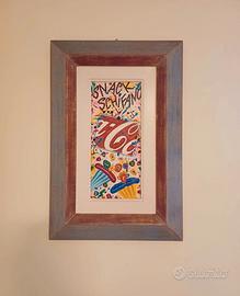 Quadro, dipinto dedica a schifano, donzelli 