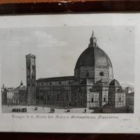 Antica stampa tempio santa maria del fiore