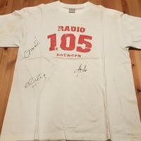 T-shirt radio 105 autografata originale 