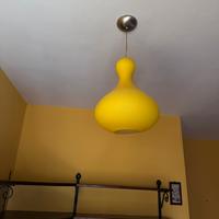 Lampadario design vetro murano giallo