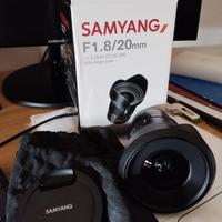 Obiettivo SAMYANG 20 mm f1.8 - Attacco SONY E