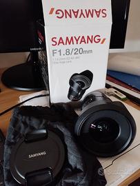 Obiettivo SAMYANG 20 mm f1.8 - Attacco SONY E