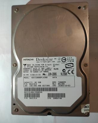 3 Hdd 3.5 Da 80 GB Hitachi e Ibm