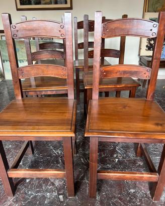 Set 6 sedie in legno massello