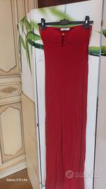 abito lungo rosso Twin-set beachwear 