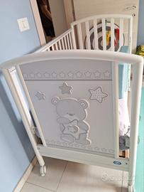 Lettino Pali con sponde e cassetto