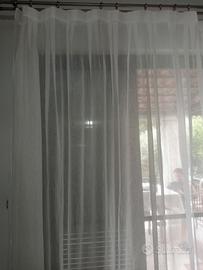 Tenda trasparente da appendere con anelli 