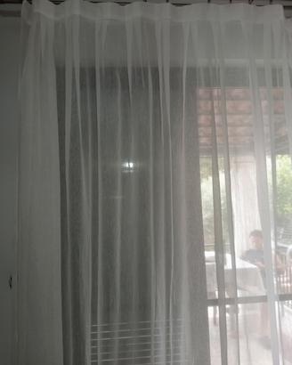 Tenda trasparente da appendere con anelli 