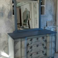 comò con specchio stile shabby - provenzale 