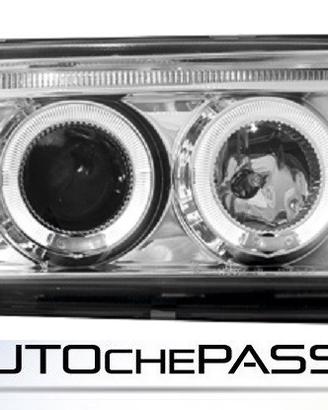 Coppia fanali cromati angel eyes per Audi 80 B4