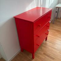 Cassettiera ikea rossa