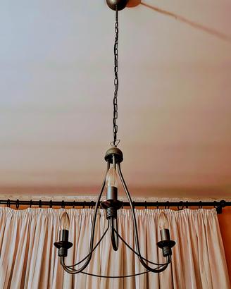 lampadario stile arte povera