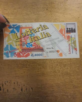 biglietto lotteria italia 1989