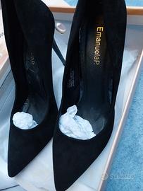 scarpe décolleté nere scamosciate 39 nuove 