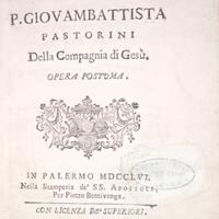 POESIE DEL PADRE GIOVAMBATTISTA PASTORINI, GESUITA