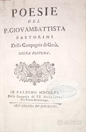 POESIE DEL PADRE GIOVAMBATTISTA PASTORINI, GESUITA
