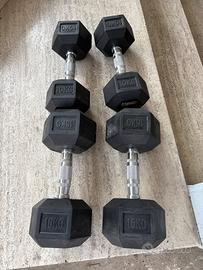 Set di Manubri per Palestra 10kg 15kg