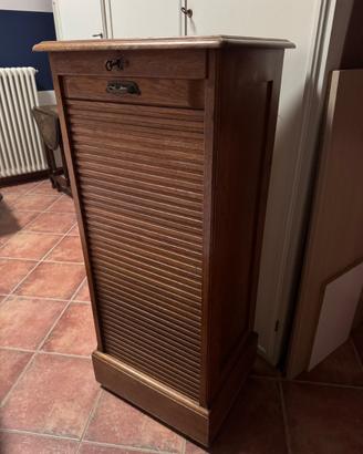 Mobile serrandina documenti legno chiave 50x115