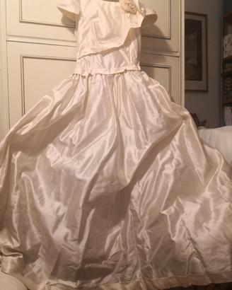 Vestito da sposa in shantung di seta