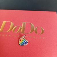 ciondolo cuore arcobaleno oro rosa dodo