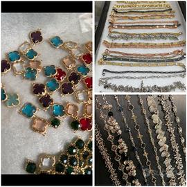 Collana e braccialetto con doratura di qualità 