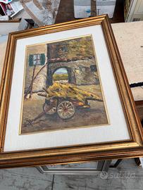 Quadro carri con fieno