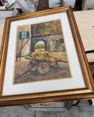 Quadro carri con fieno