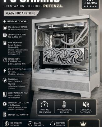 PC Gaming White I7 14700kf RTX 4080 Super