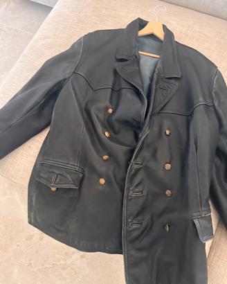 Giaccone pelle vintage anni 40/50