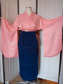 combinazione kimono+ hakama+Obi+jubam giapponesi 