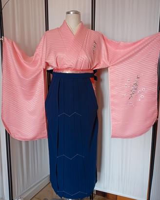 combinazione kimono+ hakama+Obi+jubam giapponesi 