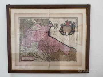 Pianta Romagna Antica in cornice d’epoca
