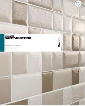 Piastrella 20x50,2 Diario Trapunta Mix Rosa Sant'