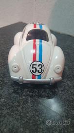Maggiolino Bianco Herbie Disney con Paperino