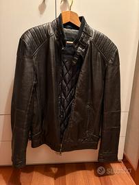 Giacca in pelle imbottita