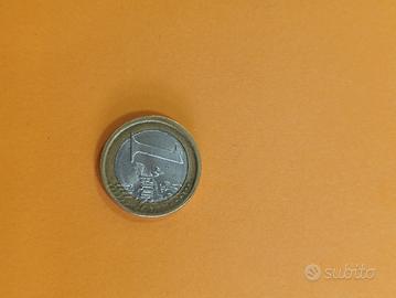 Moneta da 1 euro con errori di coniatura