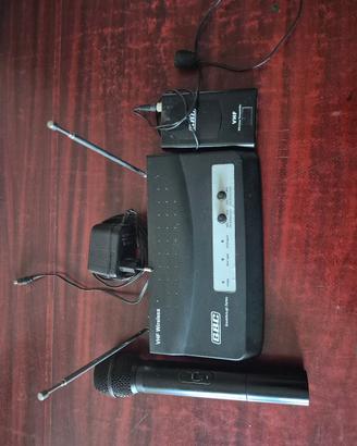 Kit Radiomicrofono Wireless GBC VHF 2 Canali 