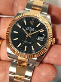 Rolex DJ 41 acc./oro giallo zigrinata 126333 nero 