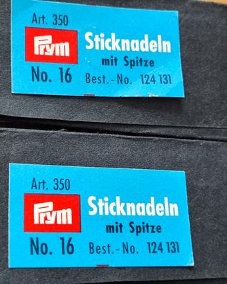 Lotto 48 aghi per ricamo Prum num.16