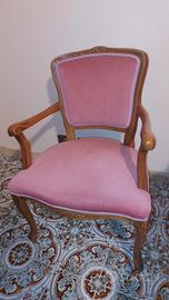 Poltroncina legno e tessuto