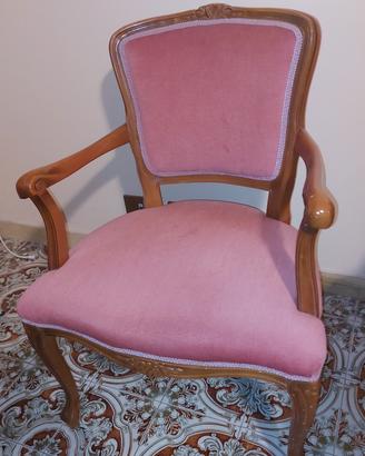 Poltroncina legno e tessuto